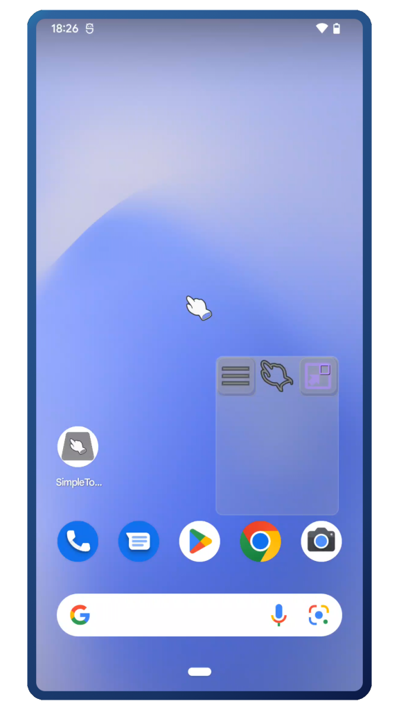 SimpleTouchPad to operate Android with single finger
